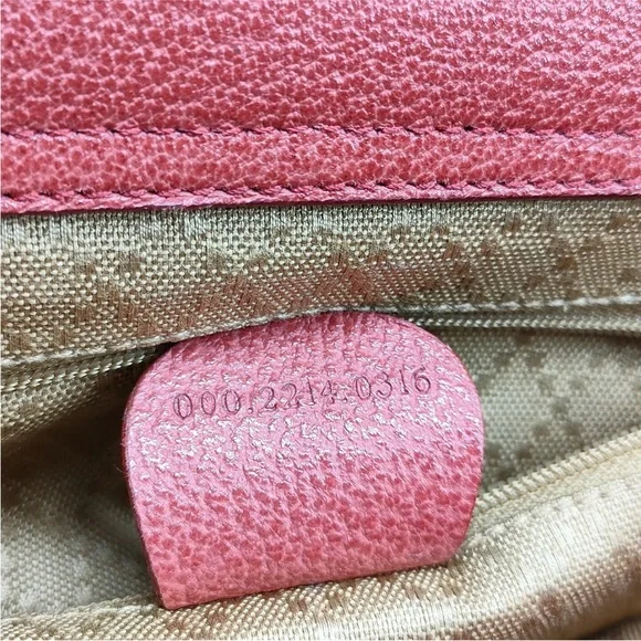 Gucci Red Suede and Leather Handbag with Bamboo Handle - Picture 9 of 9